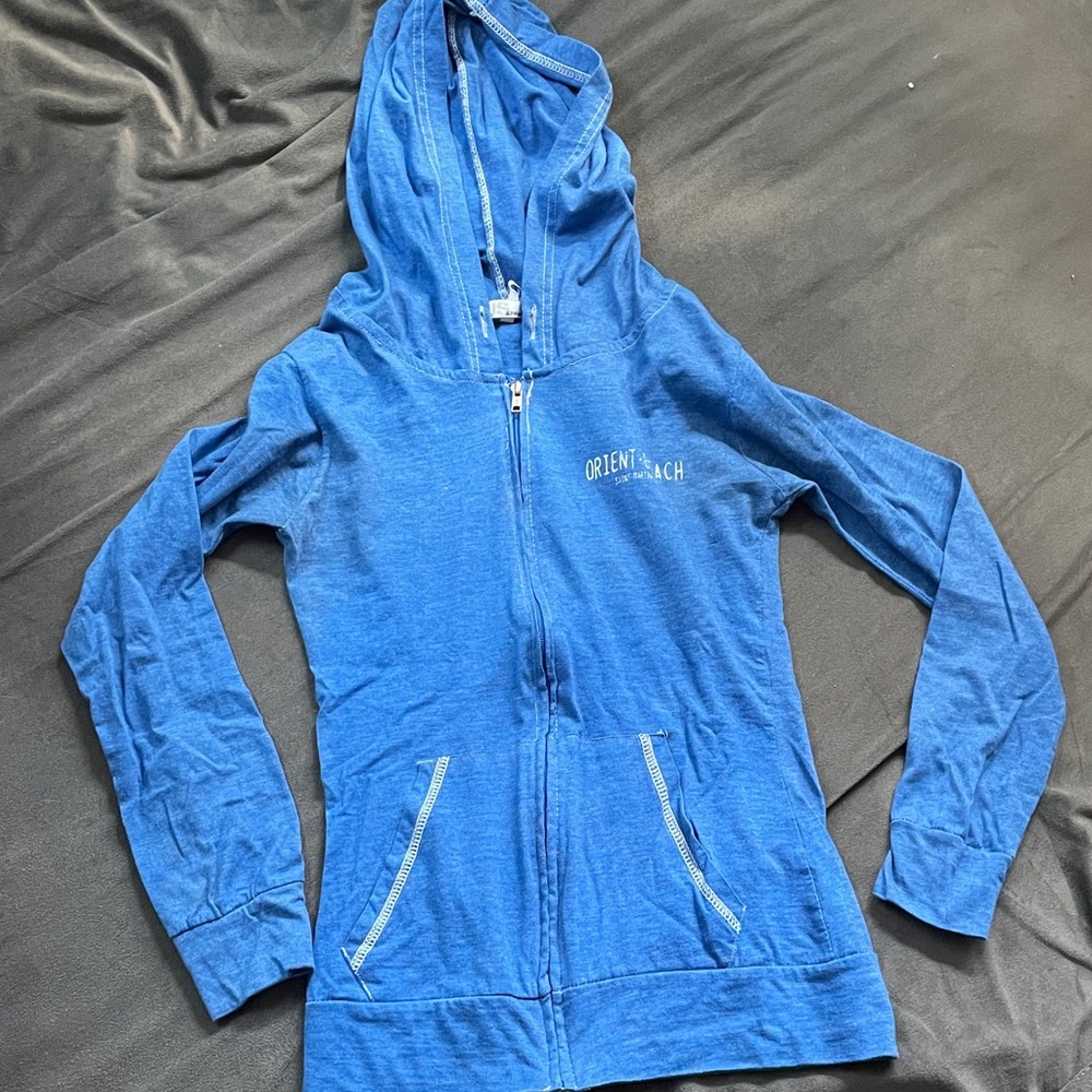 Blue Zip-Up Hoodie